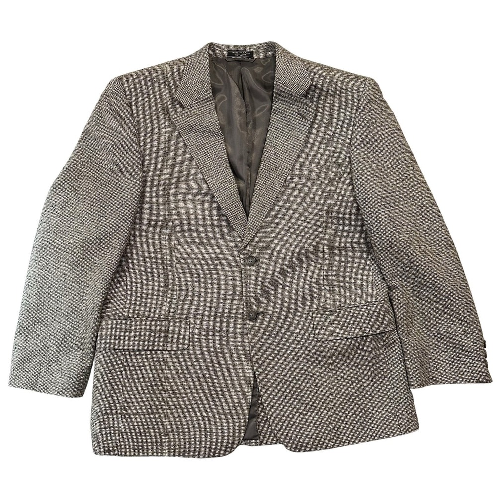 Bert Pulitzer Sport Coat Mens 48 Taupe Textured 100% Silk Basketweave Blazer